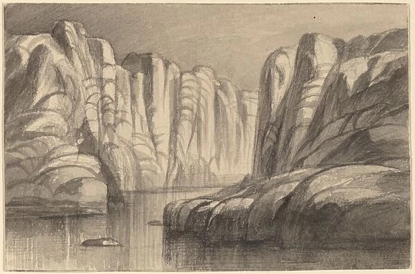 River Winding through a Rock Formation (Philae, Egypt), 1884  /  1885. Creator: Edward Lear
