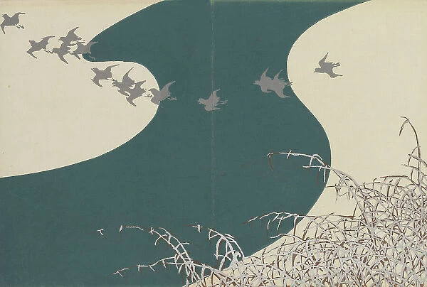 River in Winter (Fuyu no kawa). From the series 'A World of Things (Momoyogusa)', 1909-1910. Creator: Sekka, Kamisaka (1866-1942). River in Winter (Fuyu no kawa). From the series 'A World of Things (Momoyogusa)', 1909-1910