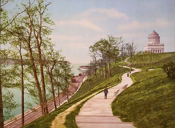 Riverside Park and Grant's Tomb, New York, c1901. Creator: Unknown