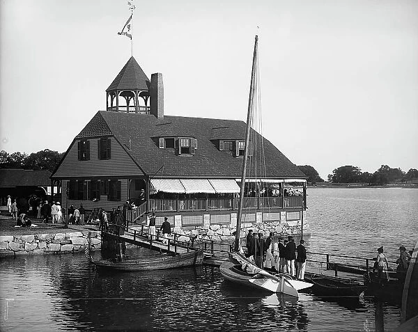 Riverside Yacht Club House, between 1890 and 1910. Creator: Johns Johnston