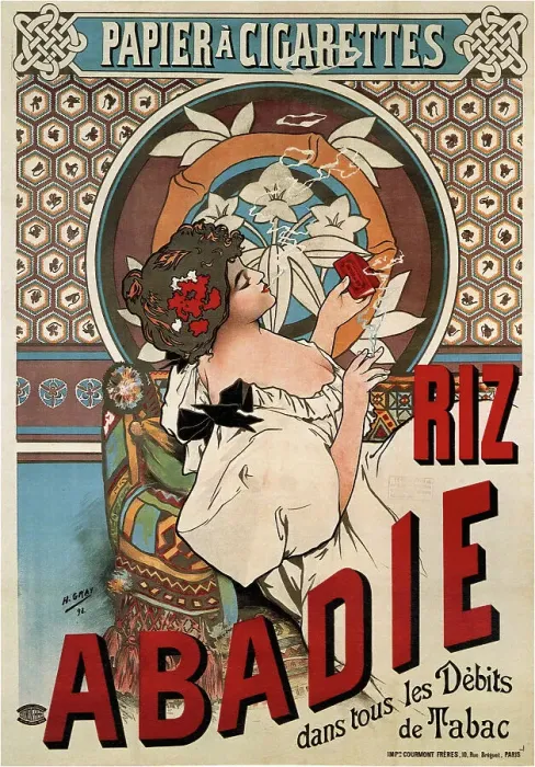 Framed Print : Riz Abadie Cigarette Covers, 1898. Creator: Mucha, Alfons Marie (1860-1939) Framed Print : Riz Abadie Cigarette Covers, 1898. Creator: Mucha, Alfons Marie (1860-1939)