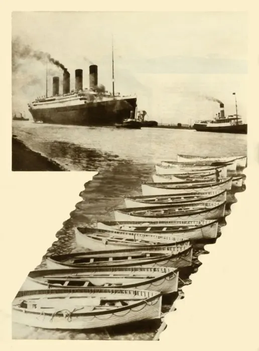 Framed Print : RMS Titanic and lifeboats, 1912, (1935). Creator: Unknown Framed Print : RMS Titanic and lifeboats, 1912, (1935). Creator: Unknown