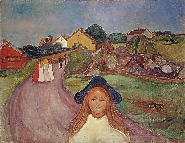 Road in Aasgaardstrand, 1901. Creator: Munch, Edvard (1863-1944)
