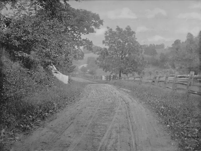 Framed Print : Road Alongside the Brandywine, Pennsylvania, c1897. Creator: Unknown Framed Print : Road Alongside the Brandywine, Pennsylvania, c1897. Creator: Unknown