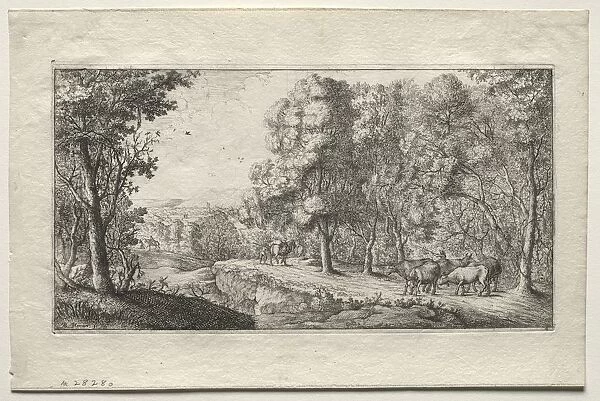 The Road at the Border of the Woods. Creator: Albert Flamen (Flemish, c. 1620-1669)