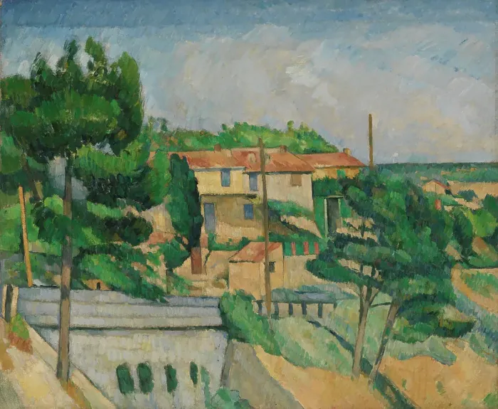 Framed Print : The Road Bridge at L'Estaque, 1879-1882. Creator: Paul Cezanne Framed Print : The Road Bridge at L'Estaque, 1879-1882. Creator: Paul Cezanne