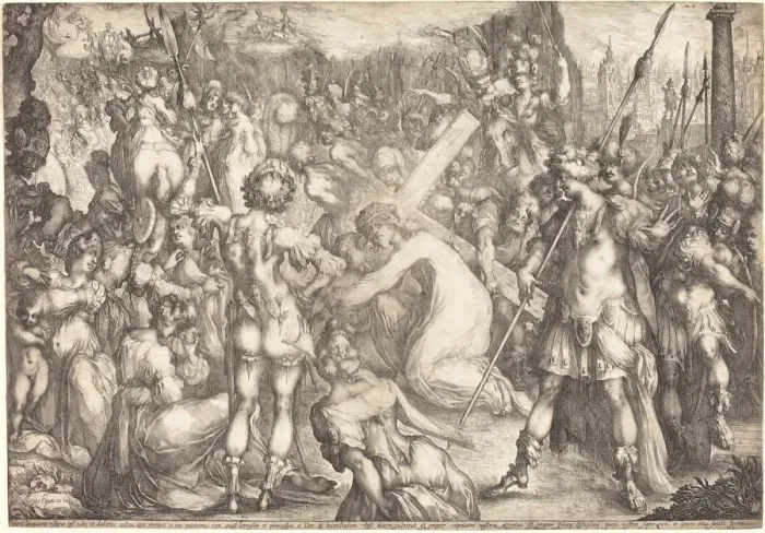 Framed Print : The Road to Calvary. Creator: Jacques Bellange Framed Print : The Road to Calvary. Creator: Jacques Bellange