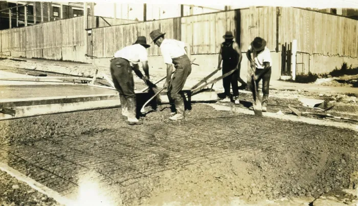 Framed Print : Road construction on Ourimbah Road, Mosman, 1930s. Creator: Unknown