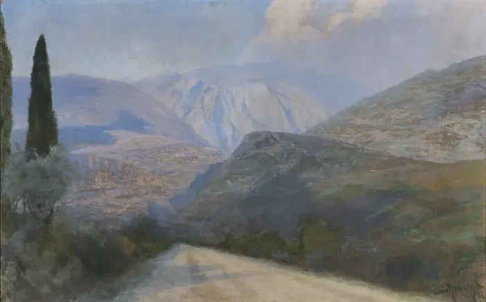 Framed Print : The Road to Delphi, 1911 Framed Print : The Road to Delphi, 1911