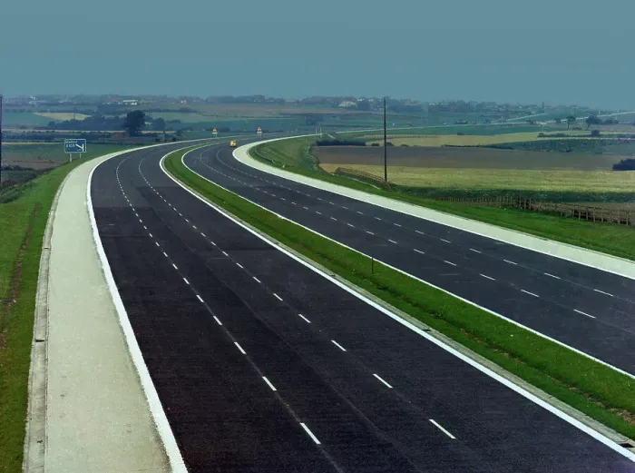Framed Print : Empty road; the East Ardley section of the M1, prior to opening, Wakefield, West Yorkshire, 1967 Framed Print : Empty road; the East Ardley section of the M1, prior to opening, Wakefield, West Yorkshire, 1967