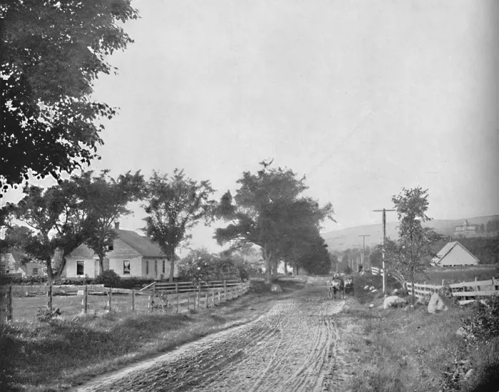 Framed Print : On the Road to Echo Lake, White Mountains, New Hampshire, c1897. Creator: Unknown Framed Print : On the Road to Echo Lake, White Mountains, New Hampshire, c1897. Creator: Unknown