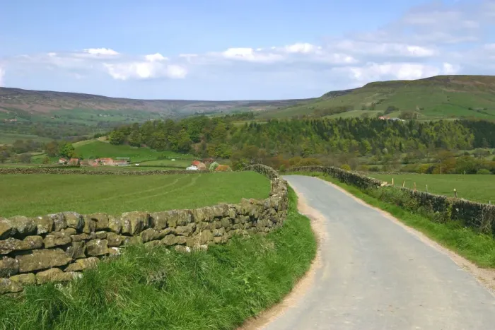 Framed Print : Road in Farndale, North York Moors, North Yorkshire Framed Print : Road in Farndale, North York Moors, North Yorkshire