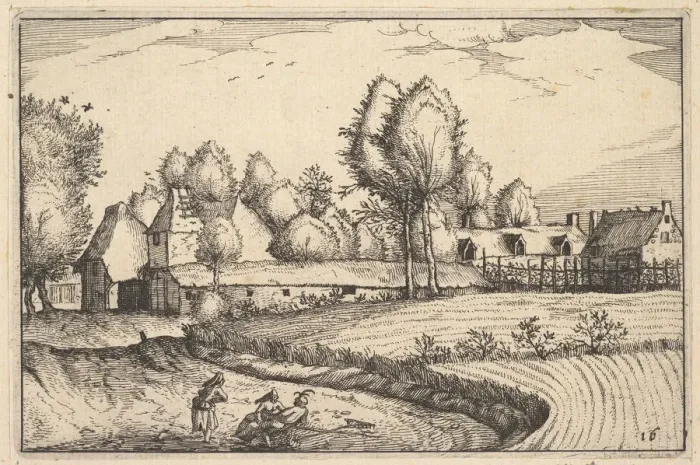 Framed Print : Road along a Field, plate 16 from Regiunculae et Villae Aliquot Ducatus Brabantiae, ca Framed Print : Road along a Field, plate 16 from Regiunculae et Villae Aliquot Ducatus Brabantiae, ca
