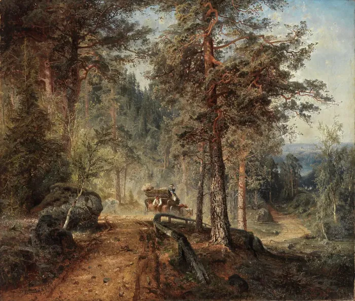 Framed Print : Road in Häme (A Hot Summer Day), 1860. Creator: Werner Holmberg Framed Print : Road in Häme (A Hot Summer Day), 1860. Creator: Werner Holmberg