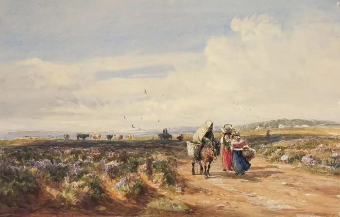 Framed Print : The Road Across the Heath, 1834-37. Creator: David Cox the Elder Framed Print : The Road Across the Heath, 1834-37. Creator: David Cox the Elder