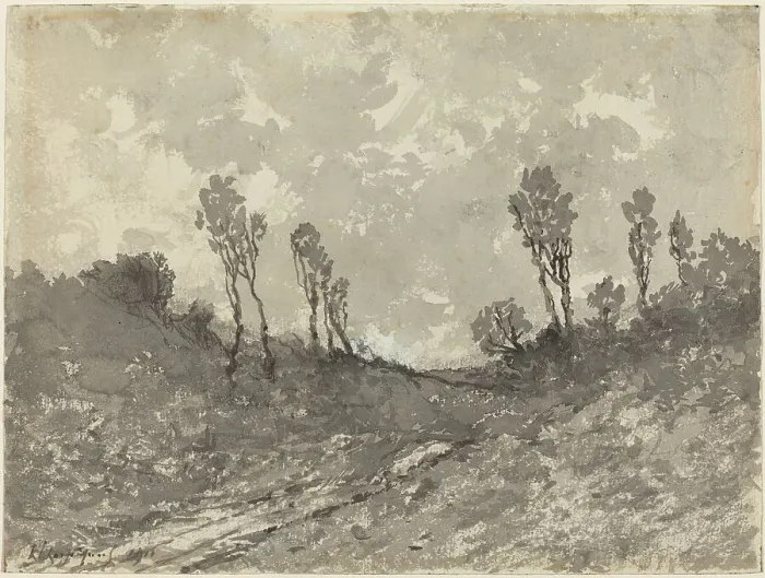 Framed Print : Road at Hérisson, 1911. Creator: Henri-Joseph Harpignies Framed Print : Road at Hérisson, 1911. Creator: Henri-Joseph Harpignies