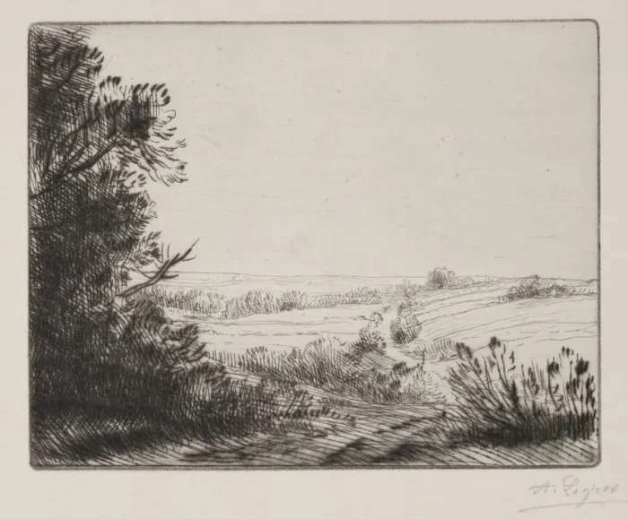 Framed Print : The Road to Horville. Creator: Alphonse Legros (French, 1837-1911) Framed Print : The Road to Horville. Creator: Alphonse Legros (French, 1837-1911)