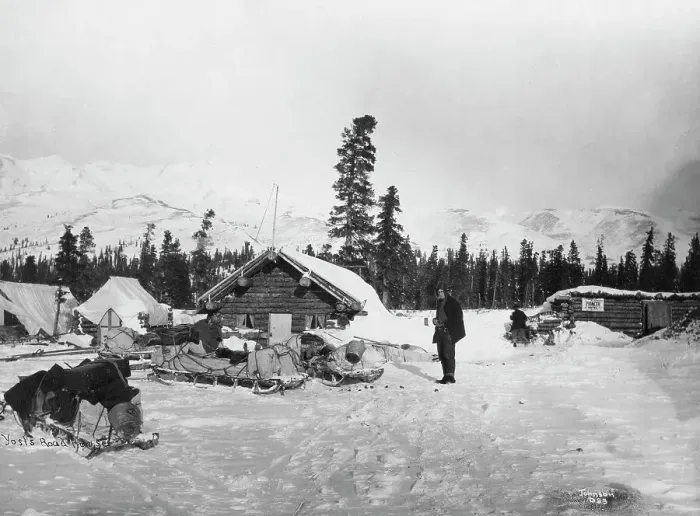 Framed Print : Road house on Valdez Trail, 1916. Creator: Unknown Framed Print : Road house on Valdez Trail, 1916. Creator: Unknown
