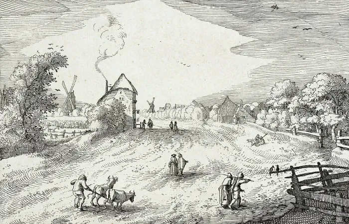 Framed Print : On the Road towards Leiden, between circa 1611 and circa 1612. Creator: Claes Jansz Visscher Framed Print : On the Road towards Leiden, between circa 1611 and circa 1612. Creator: Claes Jansz Visscher
