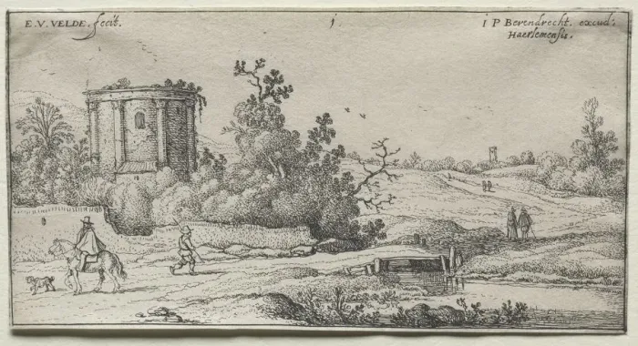 Framed Print : The Road by the Little Round Temple. Creator: Adriaen van de Velde (Dutch, 1636-1672) Framed Print : The Road by the Little Round Temple. Creator: Adriaen van de Velde (Dutch, 1636-1672)