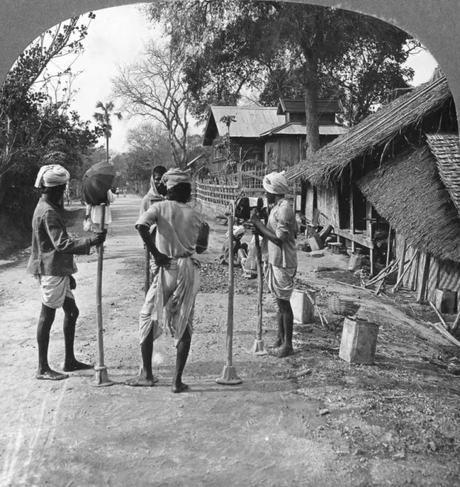Framed Print : Road mending, Bhamo, Burma, 1908. Artist: Stereo Travel Co Framed Print : Road mending, Bhamo, Burma, 1908. Artist: Stereo Travel Co