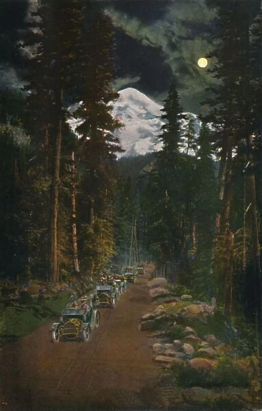 On the Road from Mount Rainier National Park, Washington, c1916. Artist: Asahel Curtis