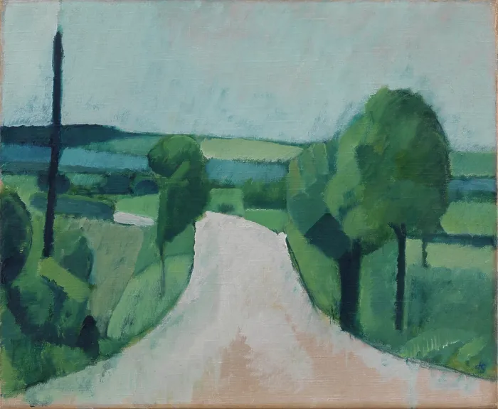 Framed Print : Road near Faborg on Funen, 1920. Creator: Giersing, Harald (1881-1927) Framed Print : Road near Faborg on Funen, 1920. Creator: Giersing, Harald (1881-1927)