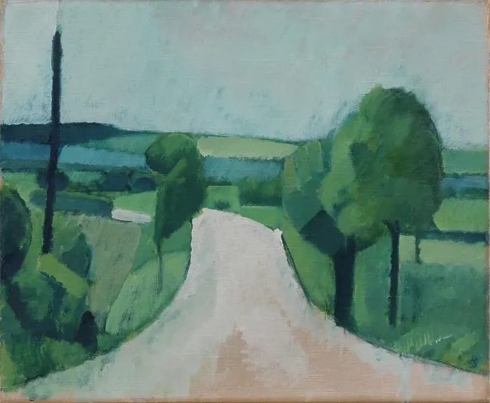 Framed Print : Road near Fåborg on Funen, 1920. Creator: Harald Giersing Framed Print : Road near Fåborg on Funen, 1920. Creator: Harald Giersing