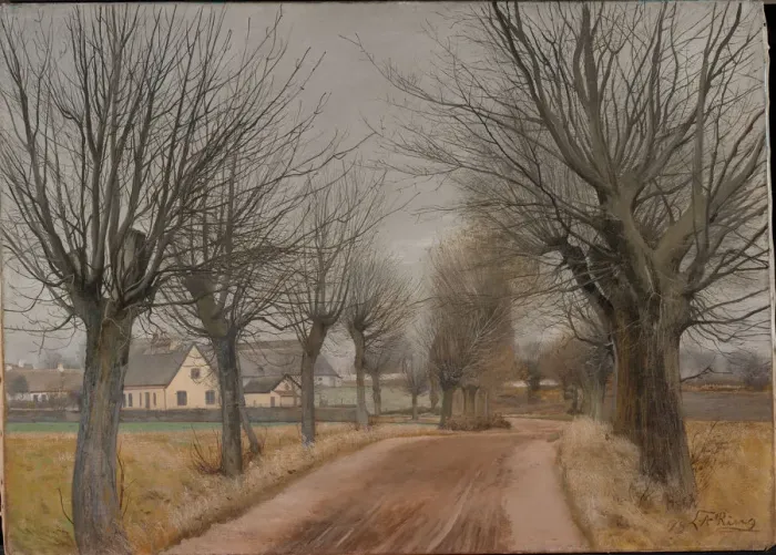 Framed Print : A Road near Vinderod, Zealand, 1898. Creator: Ring, Laurits Andersen (1854-1933) Framed Print : A Road near Vinderod, Zealand, 1898. Creator: Ring, Laurits Andersen (1854-1933)