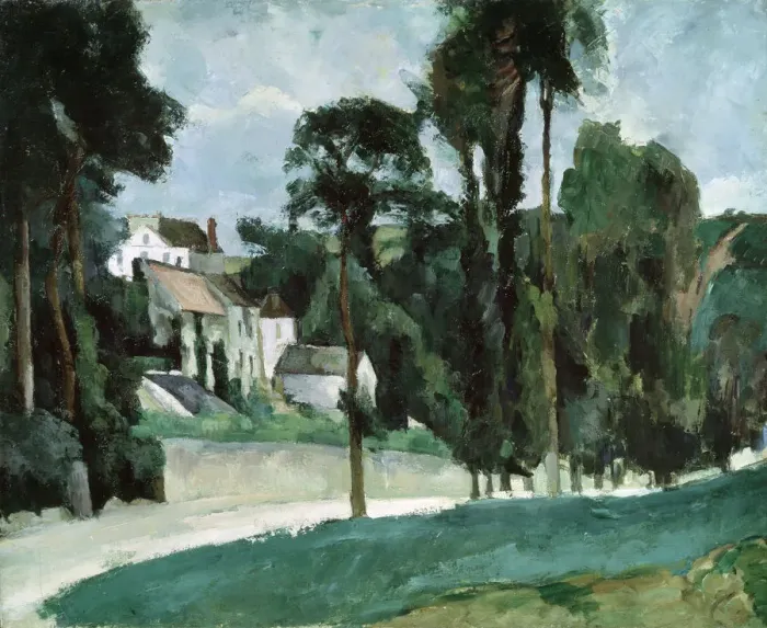 Framed Print : The Road at Pontoise, 1875. Artist: Paul Cezanne Framed Print : The Road at Pontoise, 1875. Artist: Paul Cezanne