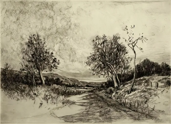 Framed Print : Road To The Ranch, 1900-1924. Creator: Wilson Eugene Silsby Framed Print : Road To The Ranch, 1900-1924. Creator: Wilson Eugene Silsby