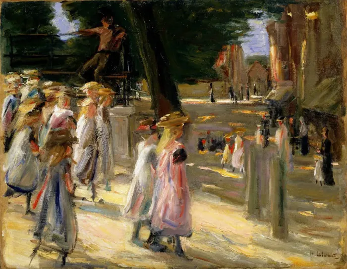 Framed Print : The Road to the School at Edam, 19th or early 20th century. Artist: Max Liebermann Framed Print : The Road to the School at Edam, 19th or early 20th century. Artist: Max Liebermann