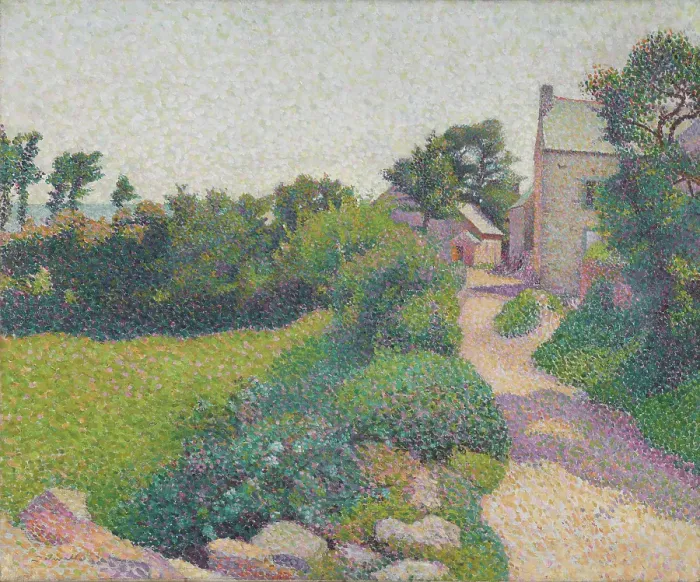 Framed Print : The Road in Sunlight, about 1887. Creator: Henri Delavallee Framed Print : The Road in Sunlight, about 1887. Creator: Henri Delavallee