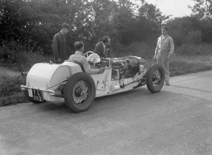 Framed Print : Road testing Raymond Mays Vauxhall-Villiers, c1930s. Artist: Bill Brunell Framed Print : Road testing Raymond Mays Vauxhall-Villiers, c1930s. Artist: Bill Brunell