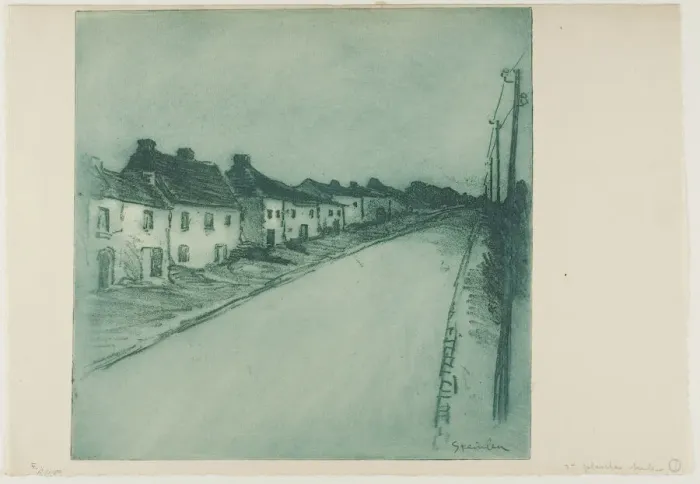 Framed Print : Road Through a Village, 1902. Creator: Theophile Alexandre Steinlen Framed Print : Road Through a Village, 1902. Creator: Theophile Alexandre Steinlen