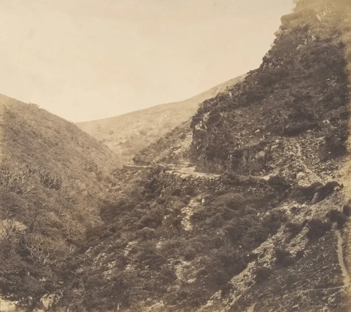 Framed Print : On the Road to Watersmeet, near Lynton, North Devon, 1856. Creator: Arthur Julius Pollock Framed Print : On the Road to Watersmeet, near Lynton, North Devon, 1856. Creator: Arthur Julius Pollock