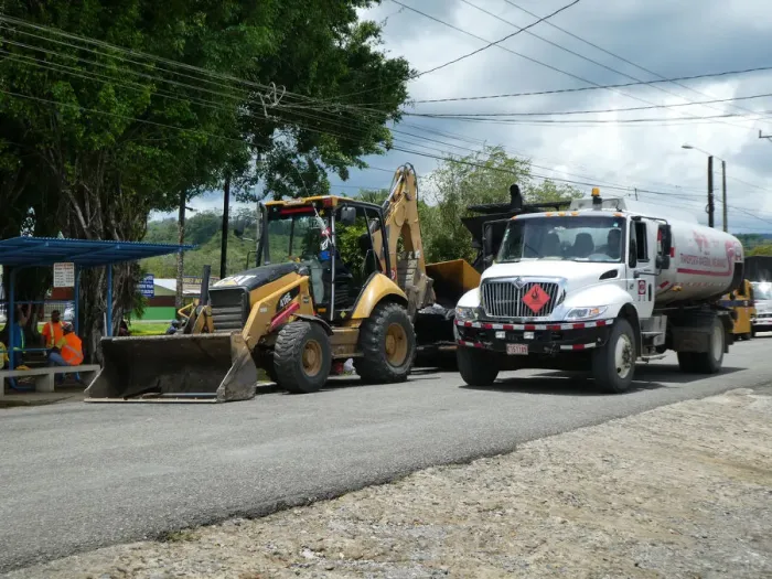Framed Print : Road works in Costa Rica 2018. Creator: Unknown Framed Print : Road works in Costa Rica 2018. Creator: Unknown