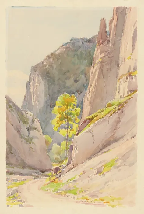 Framed Print : The road through the Zadielska valley, 1930-1932. Creator: Ludovit Cordak Framed Print : The road through the Zadielska valley, 1930-1932. Creator: Ludovit Cordak