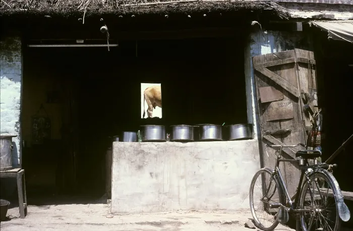 Framed Print : Roadside restaurant, India, 1988. Creator: Amanda Waite