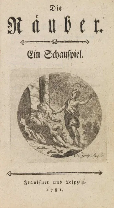 Framed Print : The Robber by Friedrich Schiller. First Edition, 1781. Creator: Historic Object