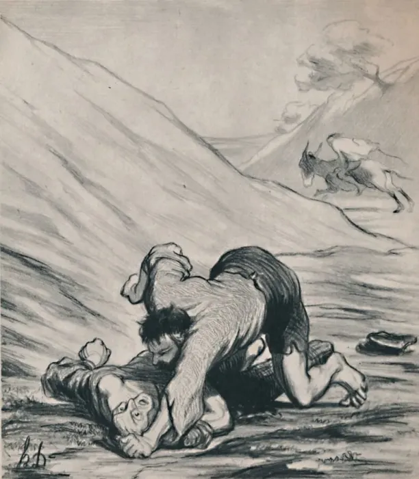 Framed Print : The Robbers and the Donkey, c. 1860s, (1946). Artist: Honore Daumier Framed Print : The Robbers and the Donkey, c. 1860s, (1946). Artist: Honore Daumier