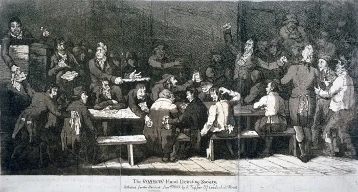 Framed Print : The Robbing Hood Debating Society, 1809 Framed Print : The Robbing Hood Debating Society, 1809