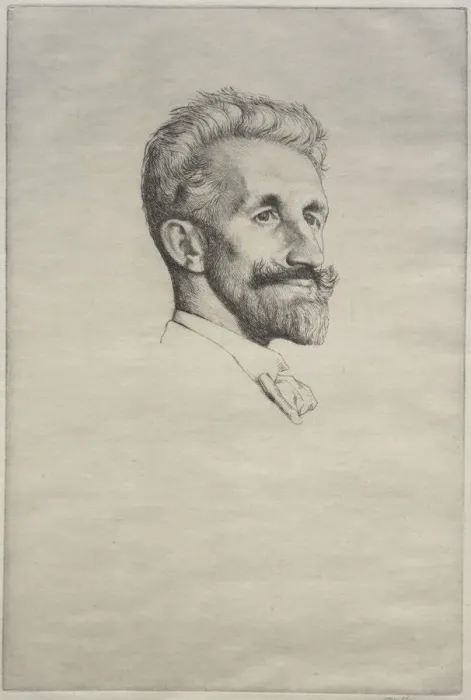 Framed Print : Robert Bontine Cunningham Graham, 1898. Creator: William Strang (British, 1859-1921)