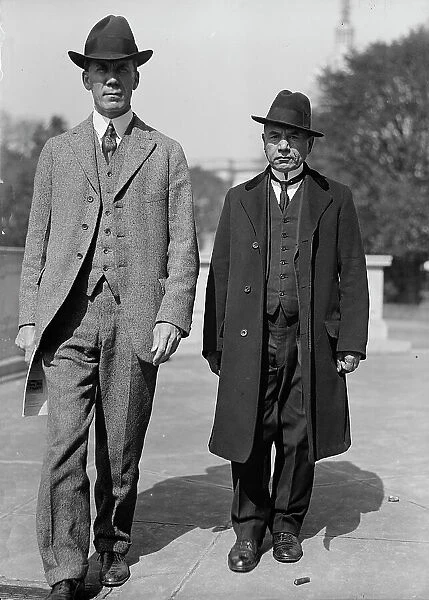 Robert Crosser, Rep. from Ohio, Right, with T.K. Giragossian, 1917. Creator: Harris & Ewing. Robert Crosser, Rep. from Ohio, Right, with T.K. Giragossian, 1917. Creator: Harris & Ewing