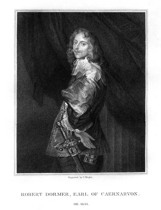 Framed Print : Robert Dormer, 1st Earl of Carnarvon, Royalist soldier, (1828). Artist: T Wright Framed Print : Robert Dormer, 1st Earl of Carnarvon, Royalist soldier, (1828). Artist: T Wright