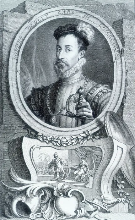 Framed Print : Robert Dudley, Earl of Leicester, c1743-c1751. Creator: Jacobus Houbraken