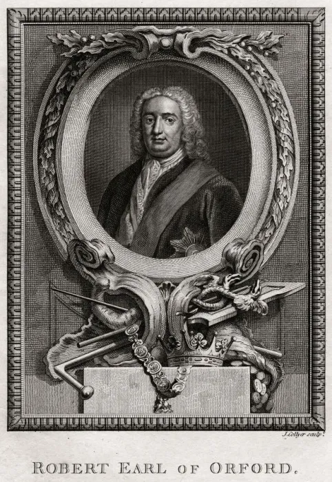 Framed Print : Robert Earl of Oxford, 1775. Artist: J Collyer Framed Print : Robert Earl of Oxford, 1775. Artist: J Collyer