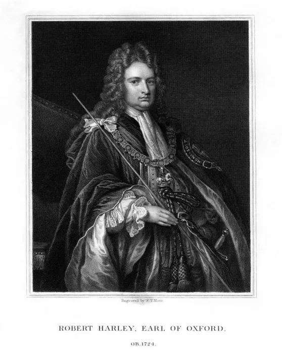 Framed Print : Robert Harley, 1st Earl of Oxford, politician, (1832). Artist: WT Mote Framed Print : Robert Harley, 1st Earl of Oxford, politician, (1832). Artist: WT Mote