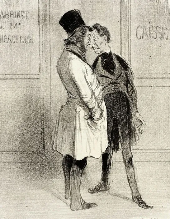 Framed Print : (Robert) Hé bien! mon cher Directeur.. 1841. Creator: Honore Daumier