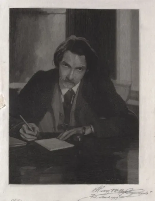 Framed Print : Robert Louis Stevenson, 1909. Creator: Henry Wolf (American, 1852-1916) Framed Print : Robert Louis Stevenson, 1909. Creator: Henry Wolf (American, 1852-1916)